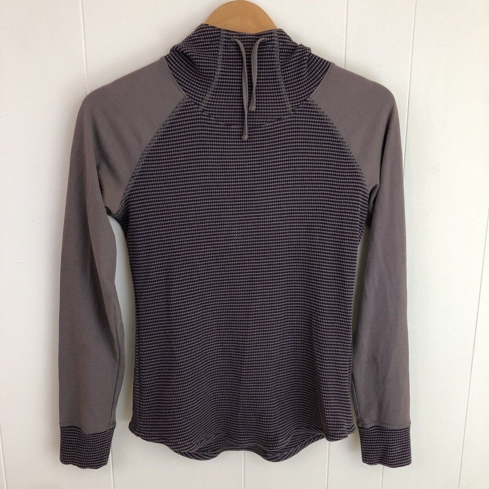 Columbia Medium Tunnel Style Hooded Pullover‎ Plum Purple Top Women's Textured